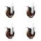 Service Caster 5 Inch High Temp Phenolic 7/8 Inch Square Stem Caster Set Total Lock Brake SCC SCC-SQTTL20S514-PHSHT-78-4 - alternate 1